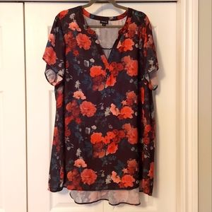 Torrid floral flowy top size 3